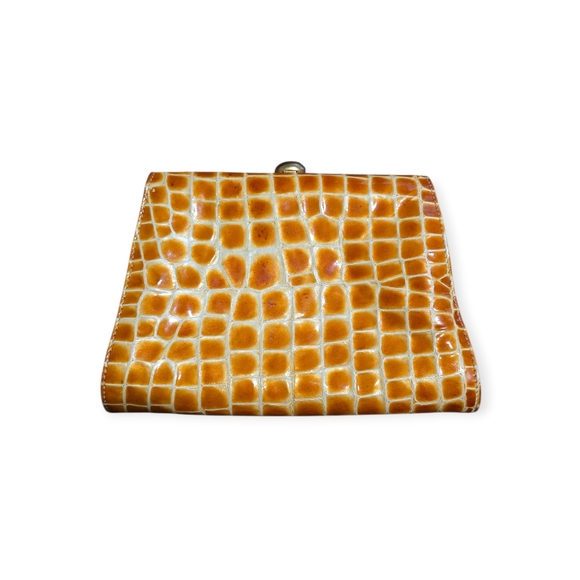 Vintage Furla Leather Crocodile Clutch - Picture 3 of 8